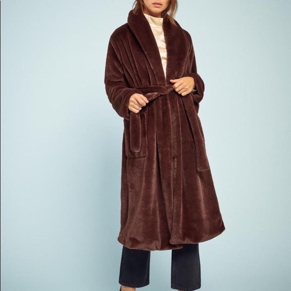 Reformation Hudson Faux Fur Coat